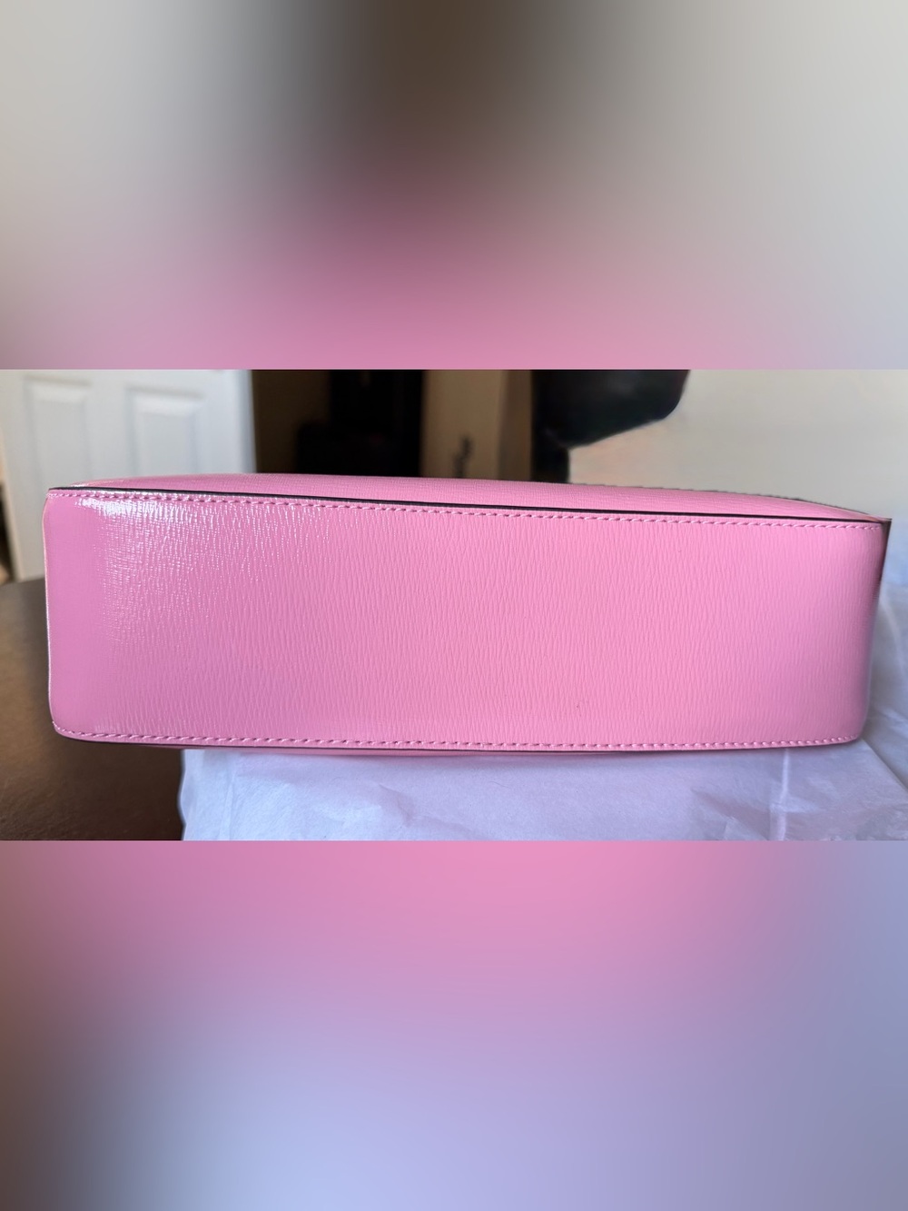 kate spade Margot Textured Leather Med Convertible Crossbody in Grapefruit Pink - Picture 9 of 16